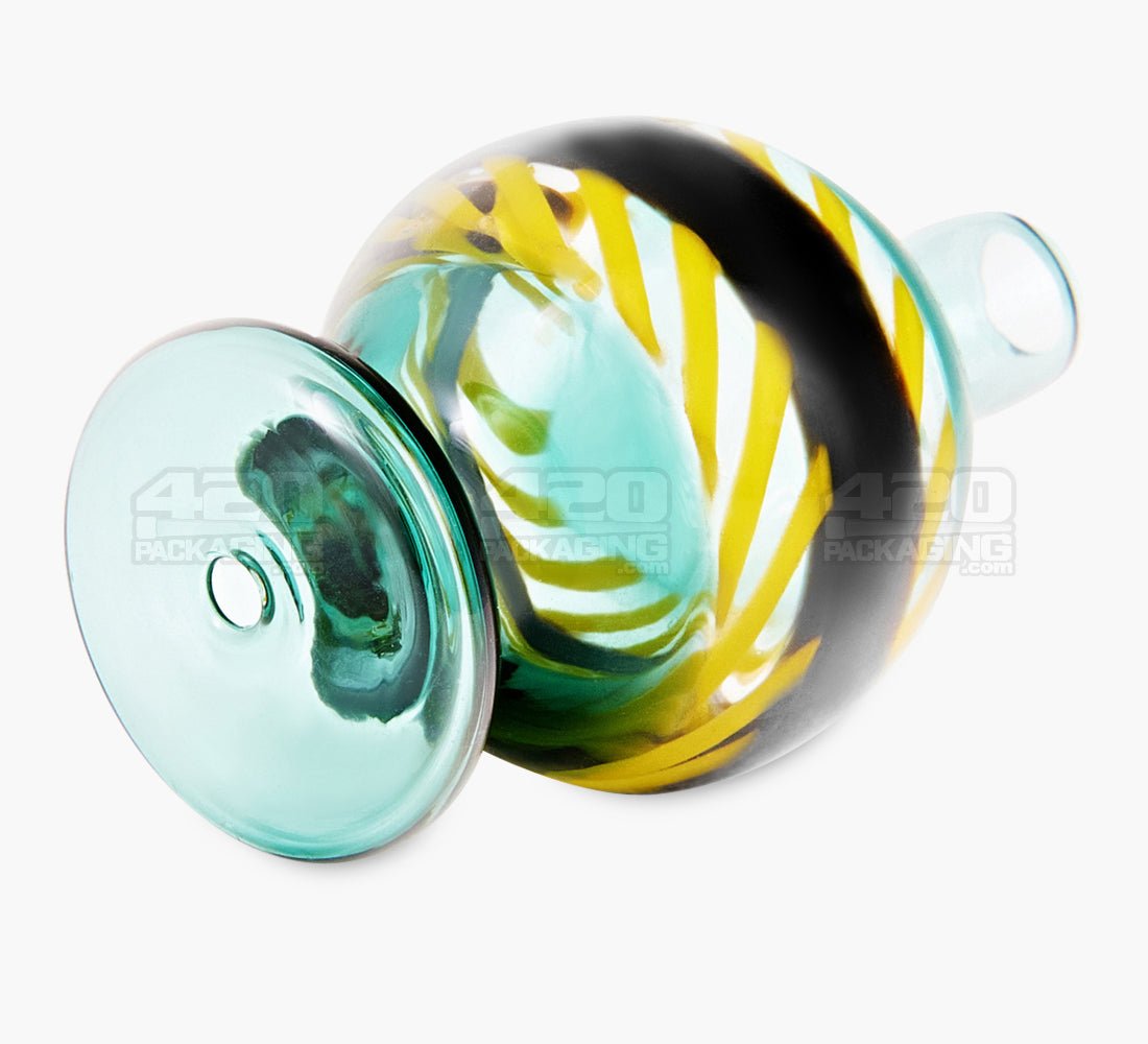 30mm Striped & Swirl Bubble Glass Carb Cap - Assorted - 2