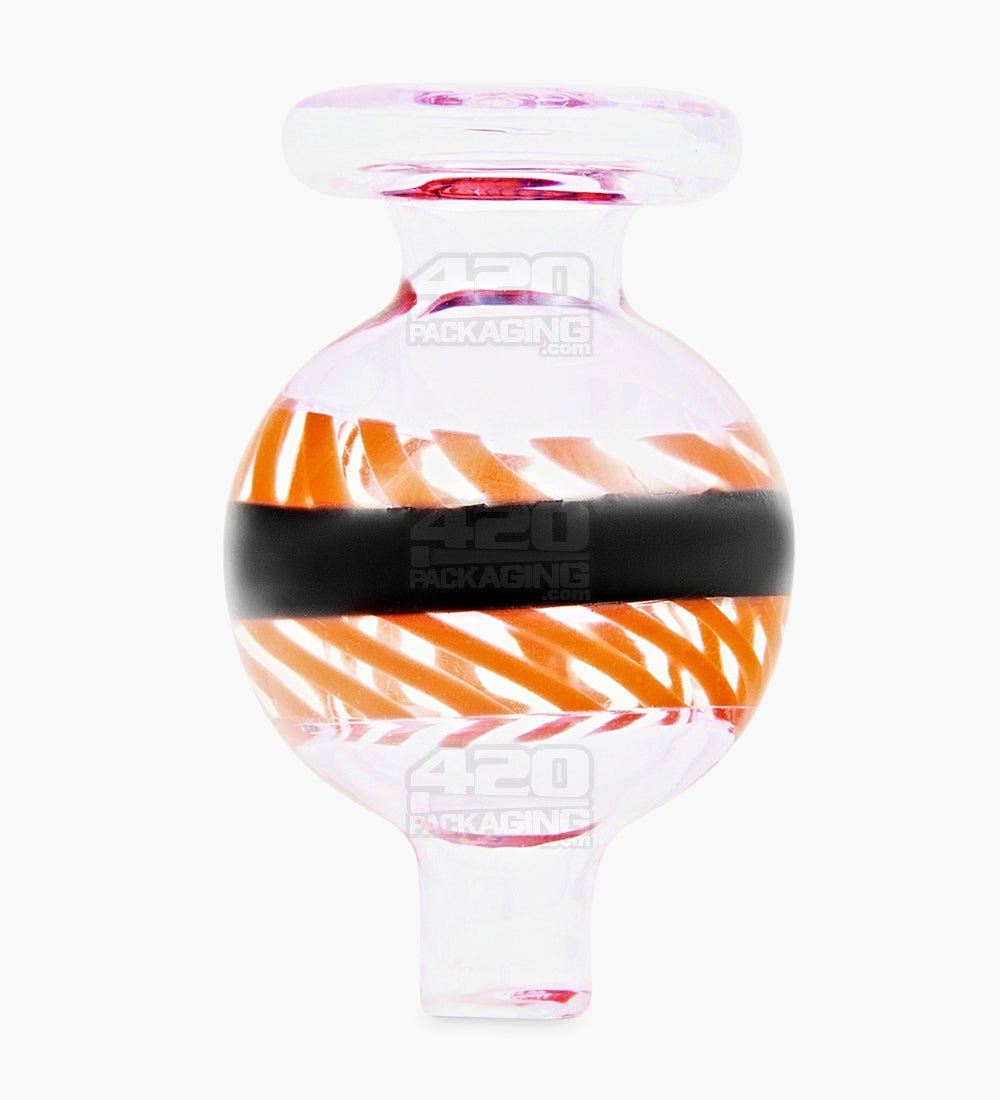30mm Striped & Swirl Bubble Glass Carb Cap - Assorted - 6