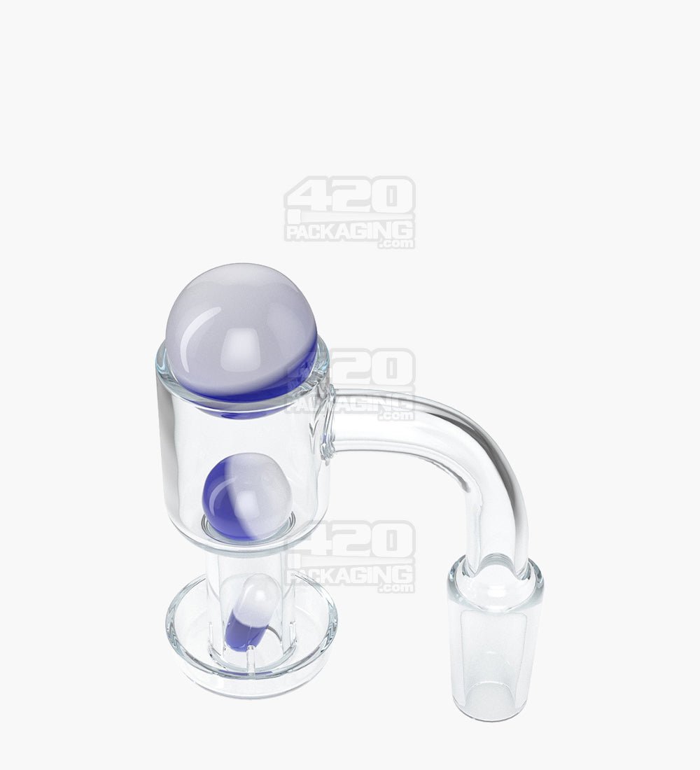 Assorted Quartz Banger Nail Terp Slurper Set w/ Eyeball Pearl & Carb Cap | 14mm - 90 Degree - Male - 8