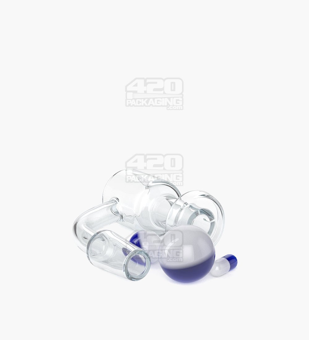 Assorted Quartz Banger Nail Terp Slurper Set w/ Eyeball Pearl & Carb Cap | 14mm - 90 Degree - Male - 11