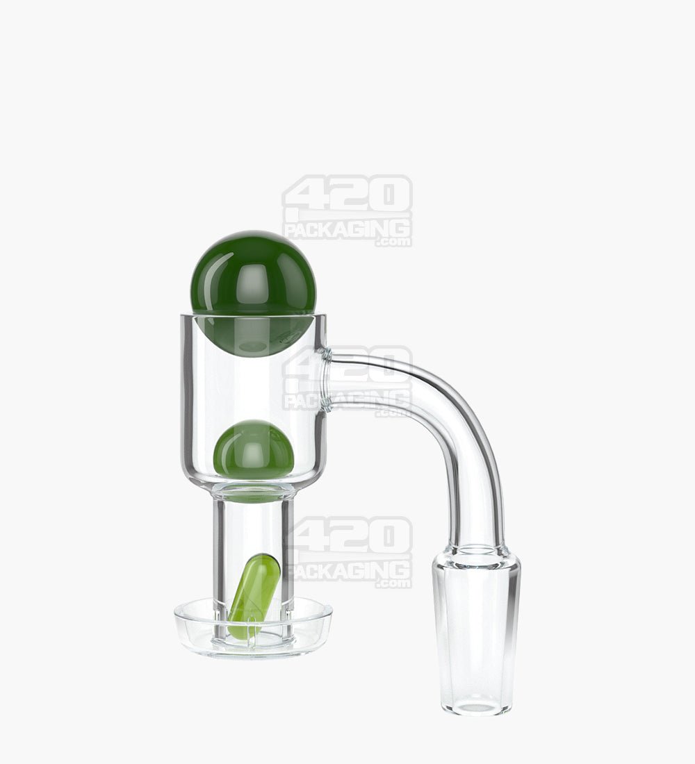 Assorted Quartz Banger Nail Terp Slurper Set w/ Eyeball Pearl & Carb Cap | 14mm - 90 Degree - Male - 13