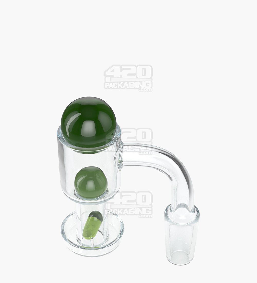 Assorted Quartz Banger Nail Terp Slurper Set w/ Eyeball Pearl & Carb Cap | 14mm - 90 Degree - Male - 14