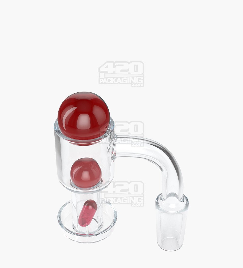 Assorted Quartz Banger Nail Terp Slurper Set w/ Eyeball Pearl & Carb Cap | 14mm - 90 Degree - Male - 20