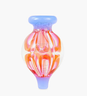 Fumed & Trapped Swirl Bubble Carb Cap | 25mm - Glass - Assorted - 3