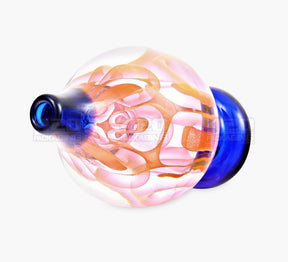 Fumed & Trapped Swirl Bubble Carb Cap | 25mm - Glass - Assorted - 6