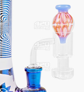 Fumed & Trapped Swirl Bubble Carb Cap | 25mm - Glass - Assorted - 8