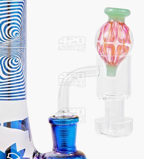 Fumed & Trapped Swirl Bubble Carb Cap | 25mm - Glass - Assorted - 9