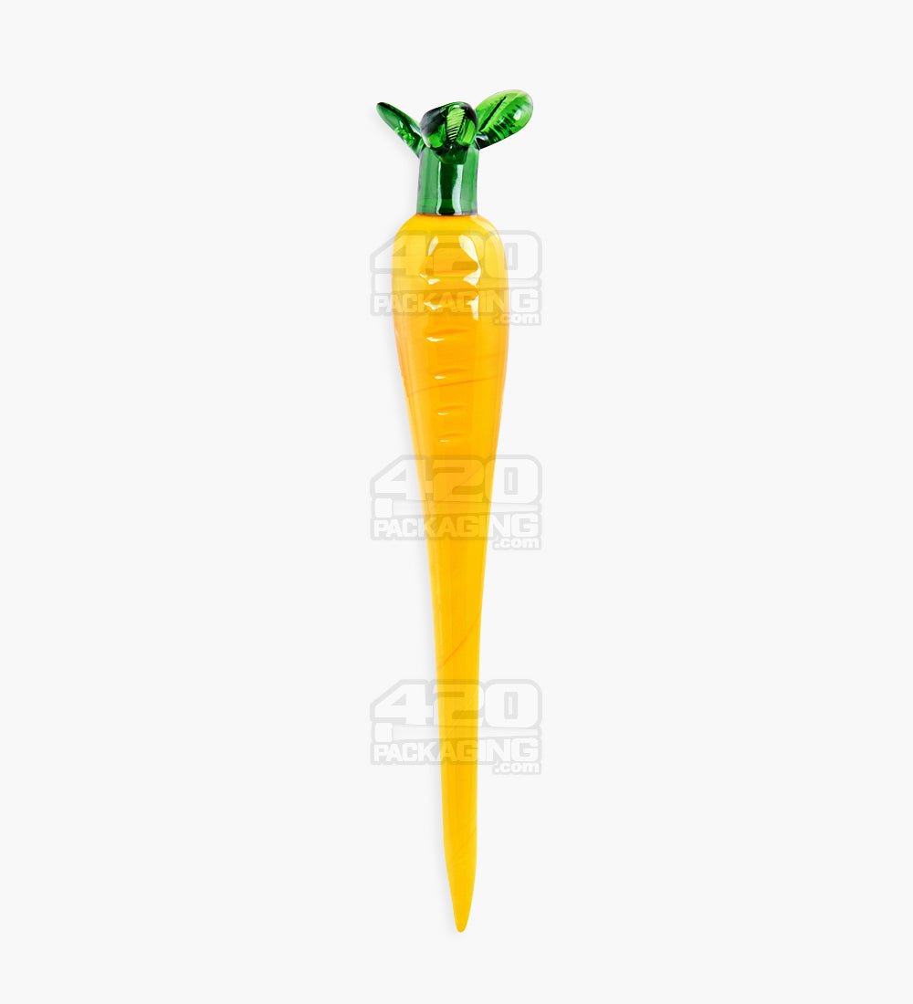 5" Orange Glass Pointed Carrot Dabber Tool - 1