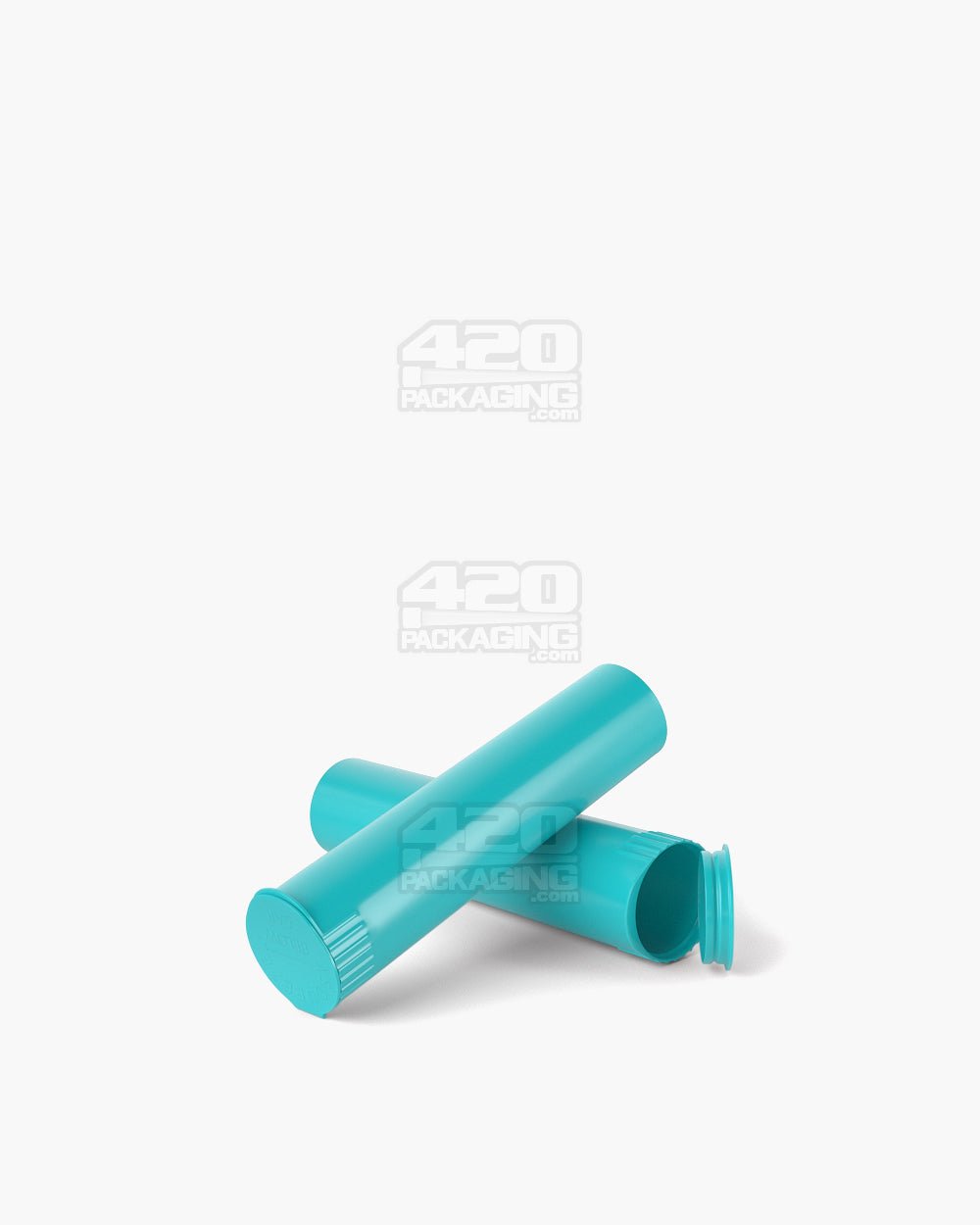 84mm Teal Opaque Child Resistant Pop Top Pre-Roll Tubes 1000/Box - 7