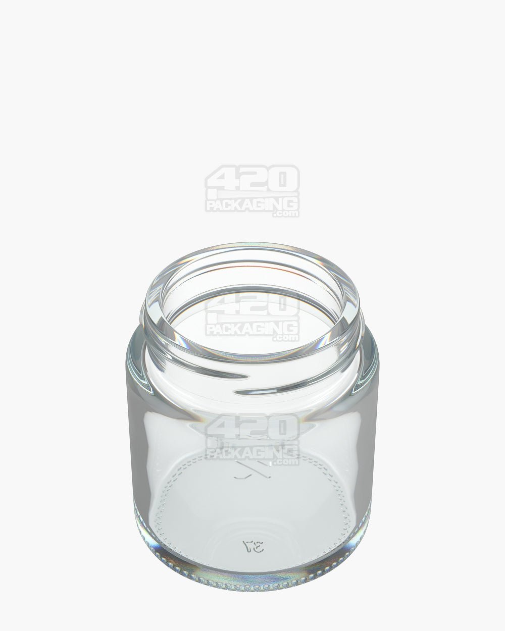 3oz Pollen Gear Flush V2 Rounded Base 48mm Clear Glass Jars 120/Box - 2