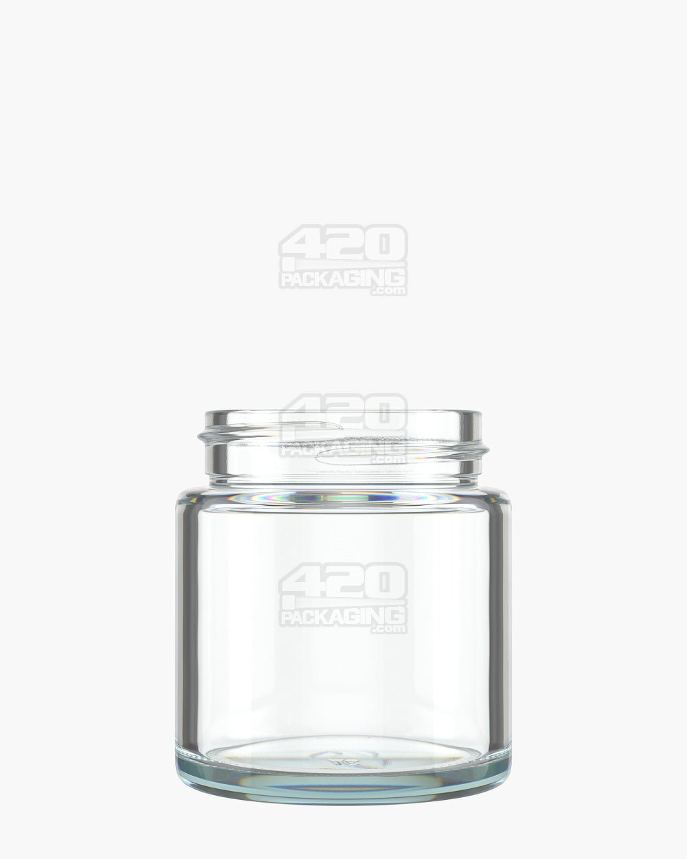3oz Pollen Gear Flush V2 Rounded Base 48mm Clear Glass Jars 120/Box - 1