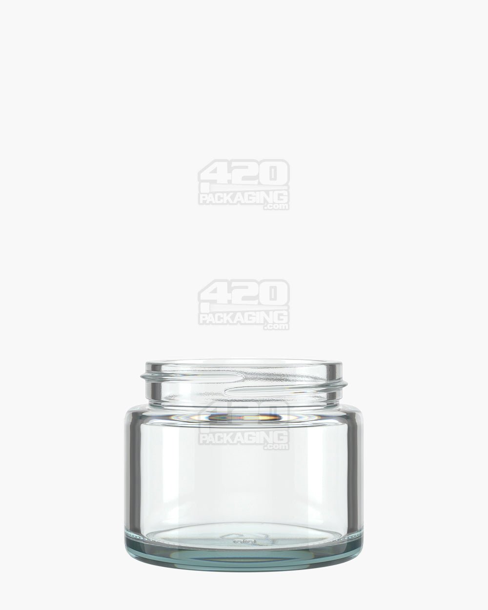 2oz Pollen Gear Flush V2 Rounded Base 48mm Clear Glass Jars 120/Box - 1