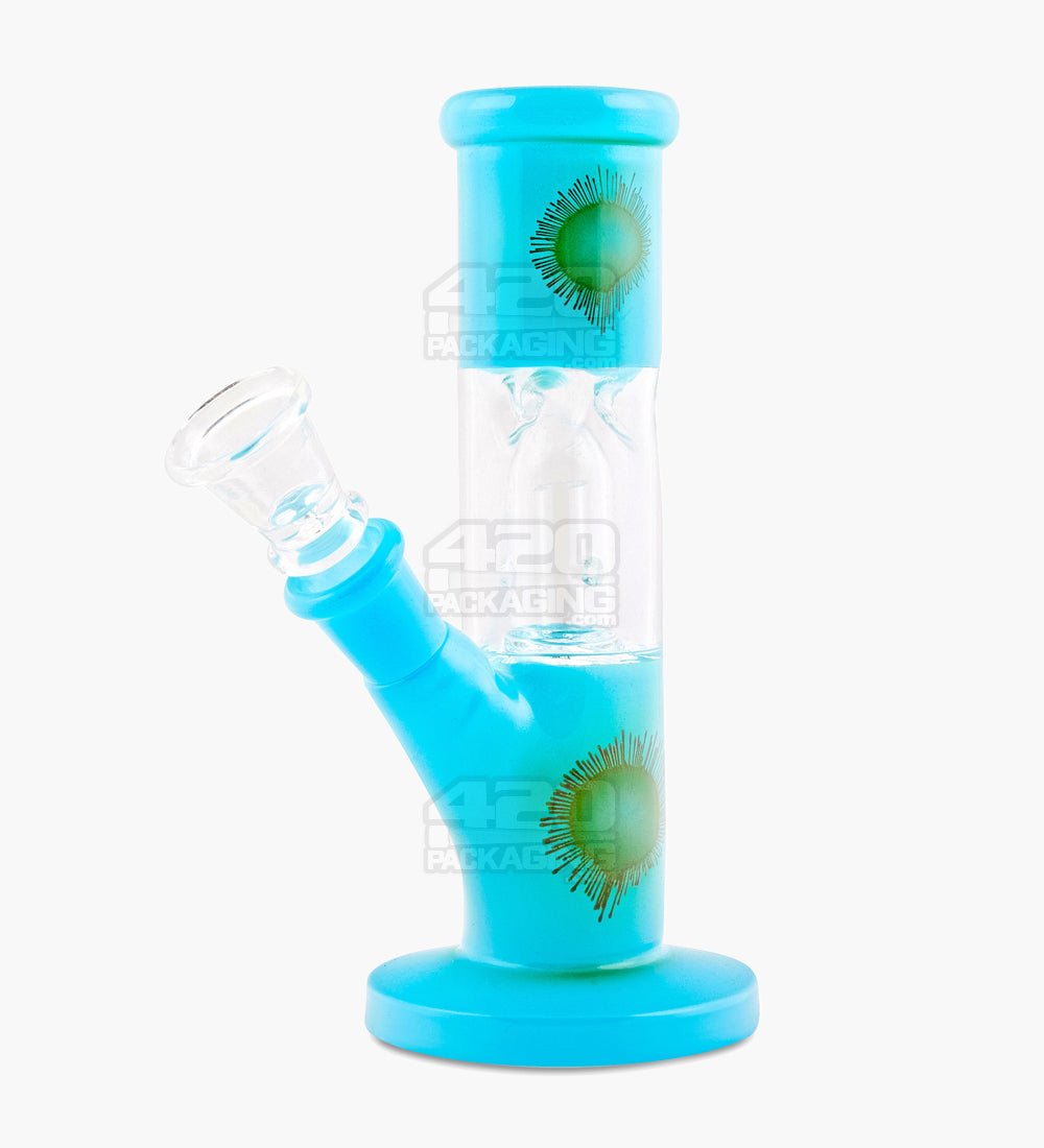 Decal Mini Straight Shooter Water Pipe | 6.5in Tall - 14mm Bowl - Assorted - 1