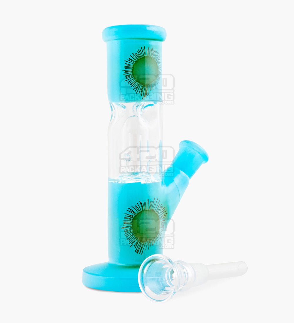 Decal Mini Straight Shooter Water Pipe | 6.5in Tall - 14mm Bowl - Assorted - 2