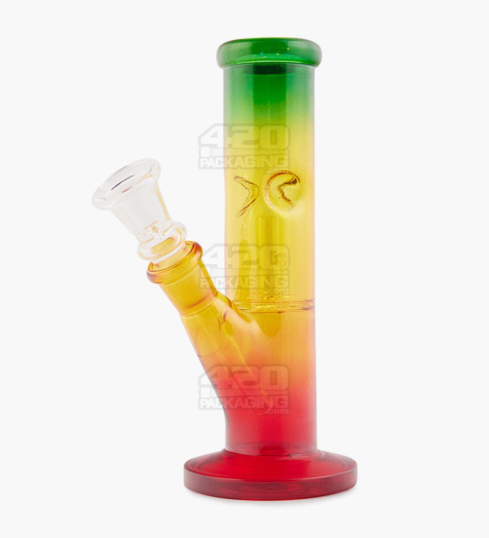 Rasta Mini Straight Shooter Water Pipe | 6.5in Tall - 14mm Bowl - 1