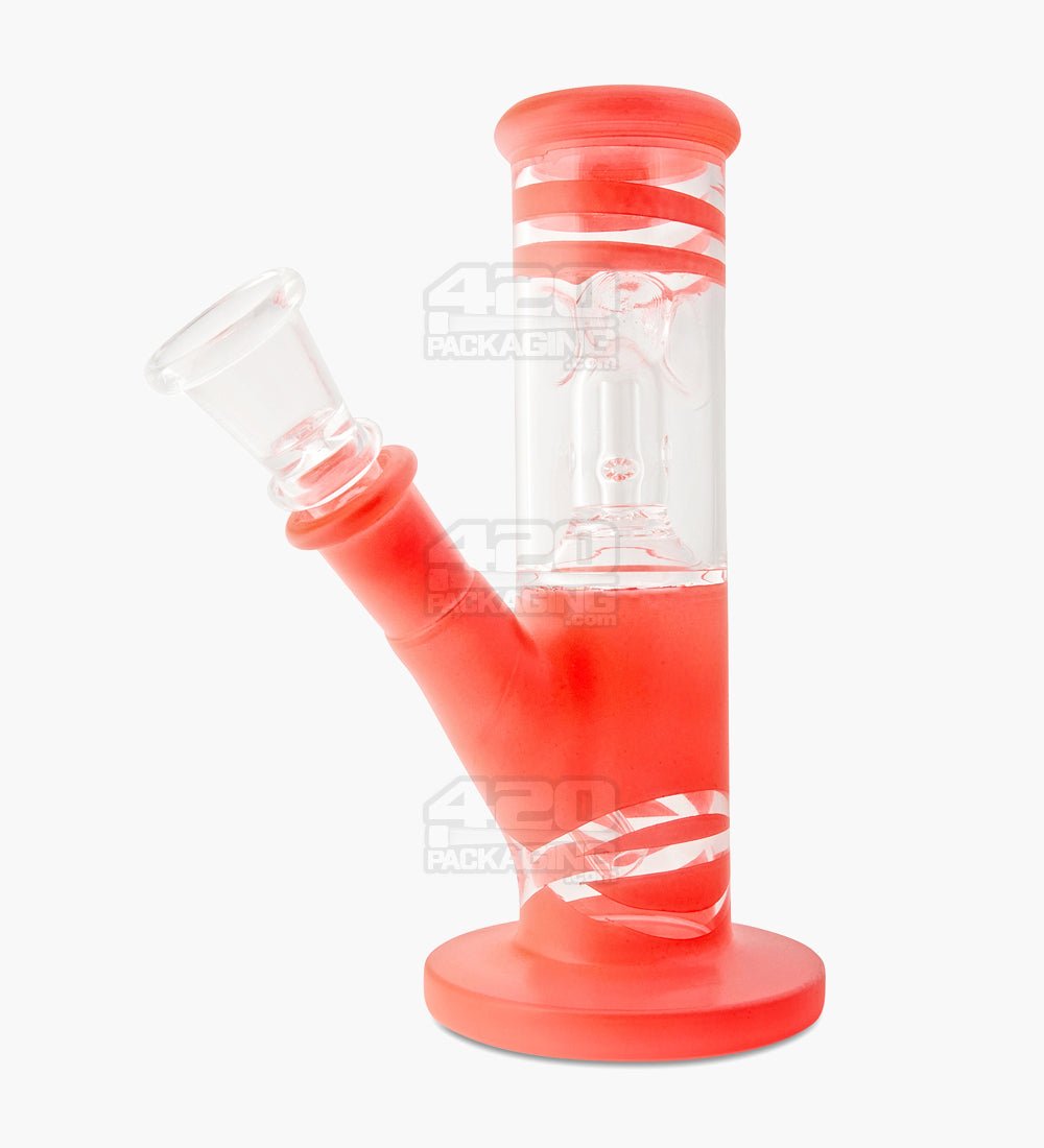 Striped Mini Straight Shooter Water Pipe | 6.5in Tall - 14mm Bowl - Assorted - 1