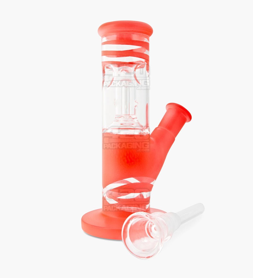 Striped Mini Straight Shooter Water Pipe | 6.5in Tall - 14mm Bowl - Assorted - 2