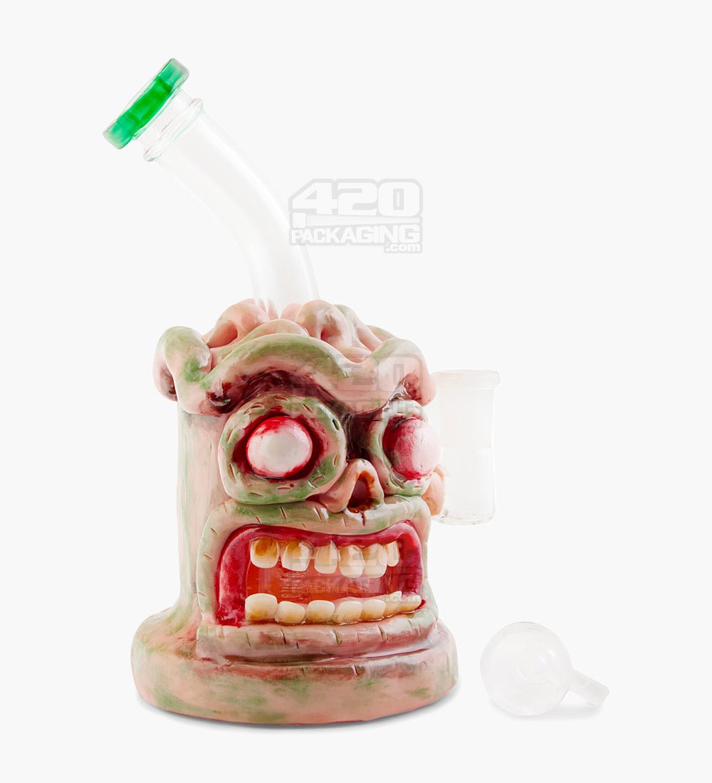 Monster Zombie Brain Water Pipe | 7in Tall - 14mm Bowl - Assorted - 2