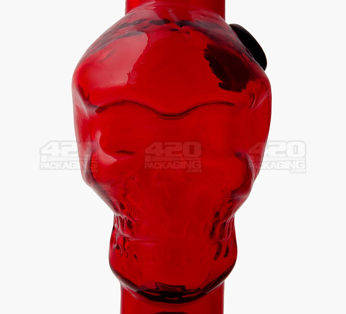 Straight Neck Acrylic Skull Water Pipe | 8in Tall - Grommet Bowl - Assorted - 5