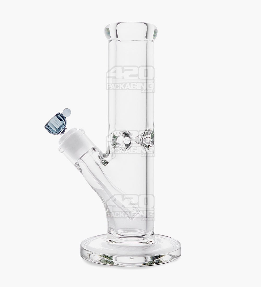 USA Glass | Straight Neck Heavy Thick Glass Beaker Water Pipe w/ Ice Catcher | 10in Tall - 14mm Bowl - Clear - 1