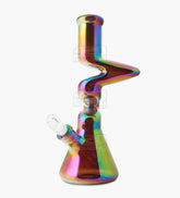 USA Glass | Z-Neck Heavy Zong Glass Beaker Water Pipe | 14in Tall - 14mm Bowl - Assorted - 1