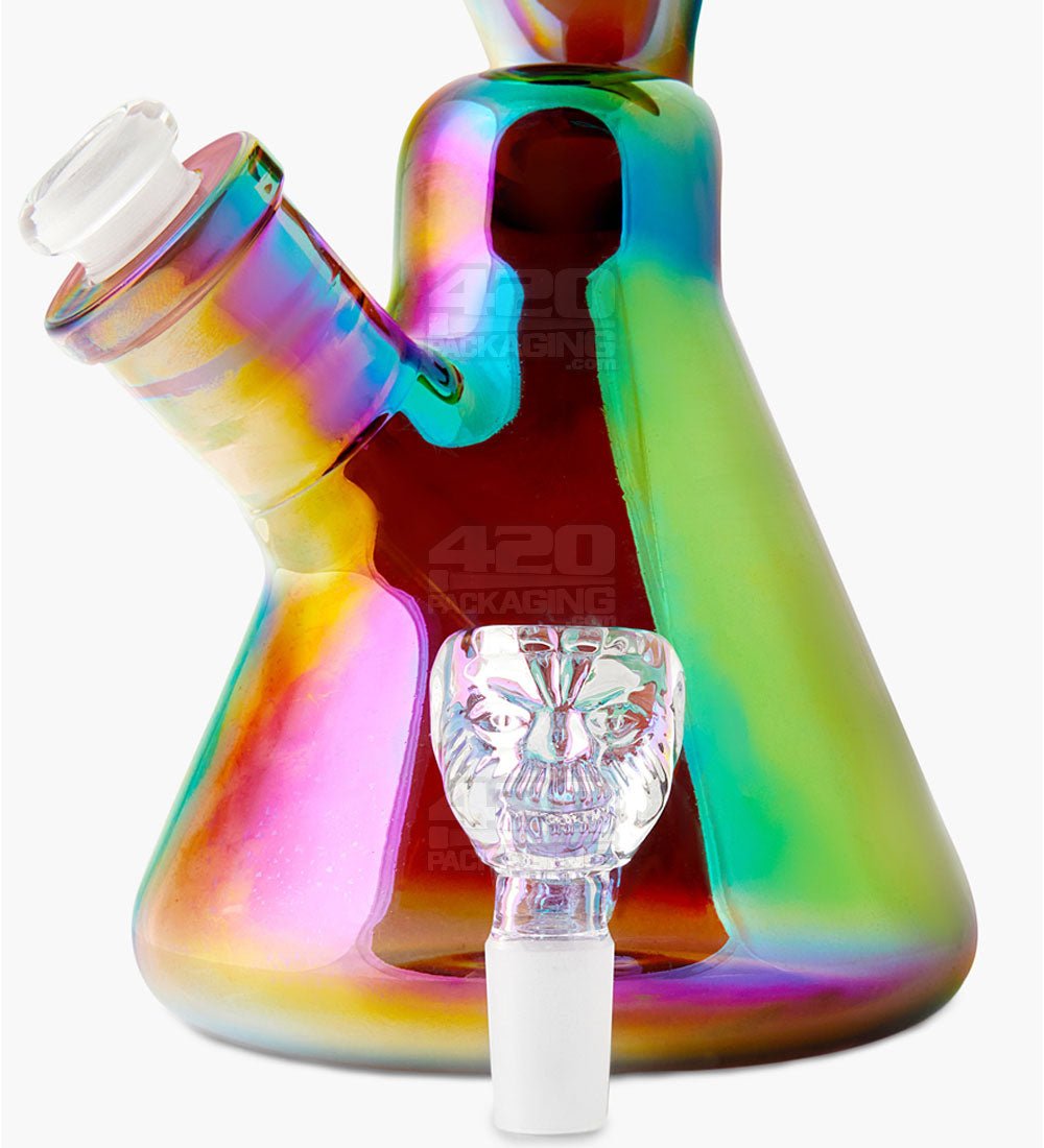 USA Glass | Z-Neck Heavy Zong Glass Beaker Water Pipe | 16in Tall - 14mm Bowl - Assorted - 3