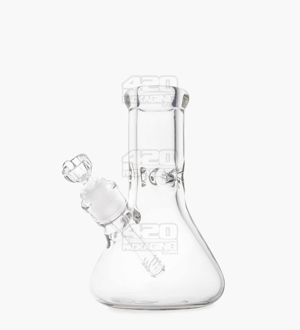 USA Glass | Straight Neck Big Beaker Glass Water Pipe w/ Ice Catcher | 8in Tall - 14mm Bowl - Clear - 1