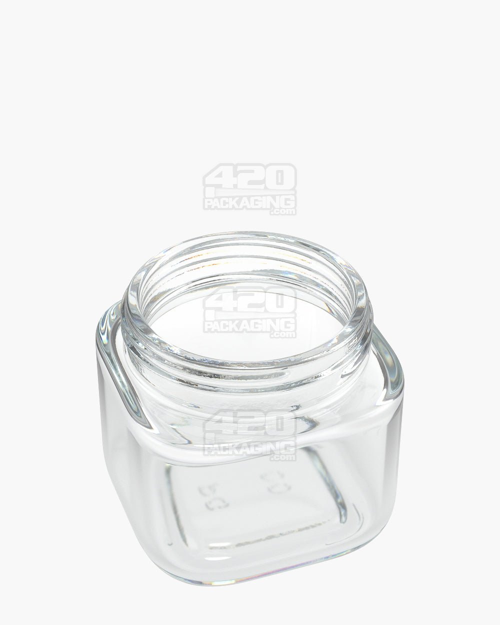 Pollen Gear SoftSquare 3.75oz Clear Glass Jars 72/Box - 3