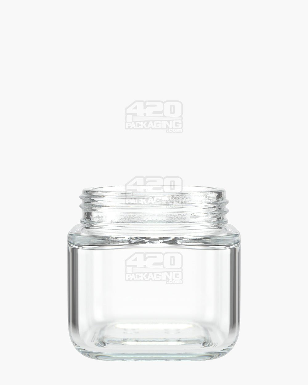 Pollen Gear SoftSquare 3.75oz Clear Glass Jars 72/Box - 1