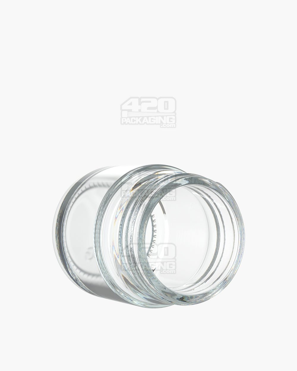 2.5oz Pollen Gear HiLine Straight Sided 45mm Clear Glass Jars 72/Box - 3