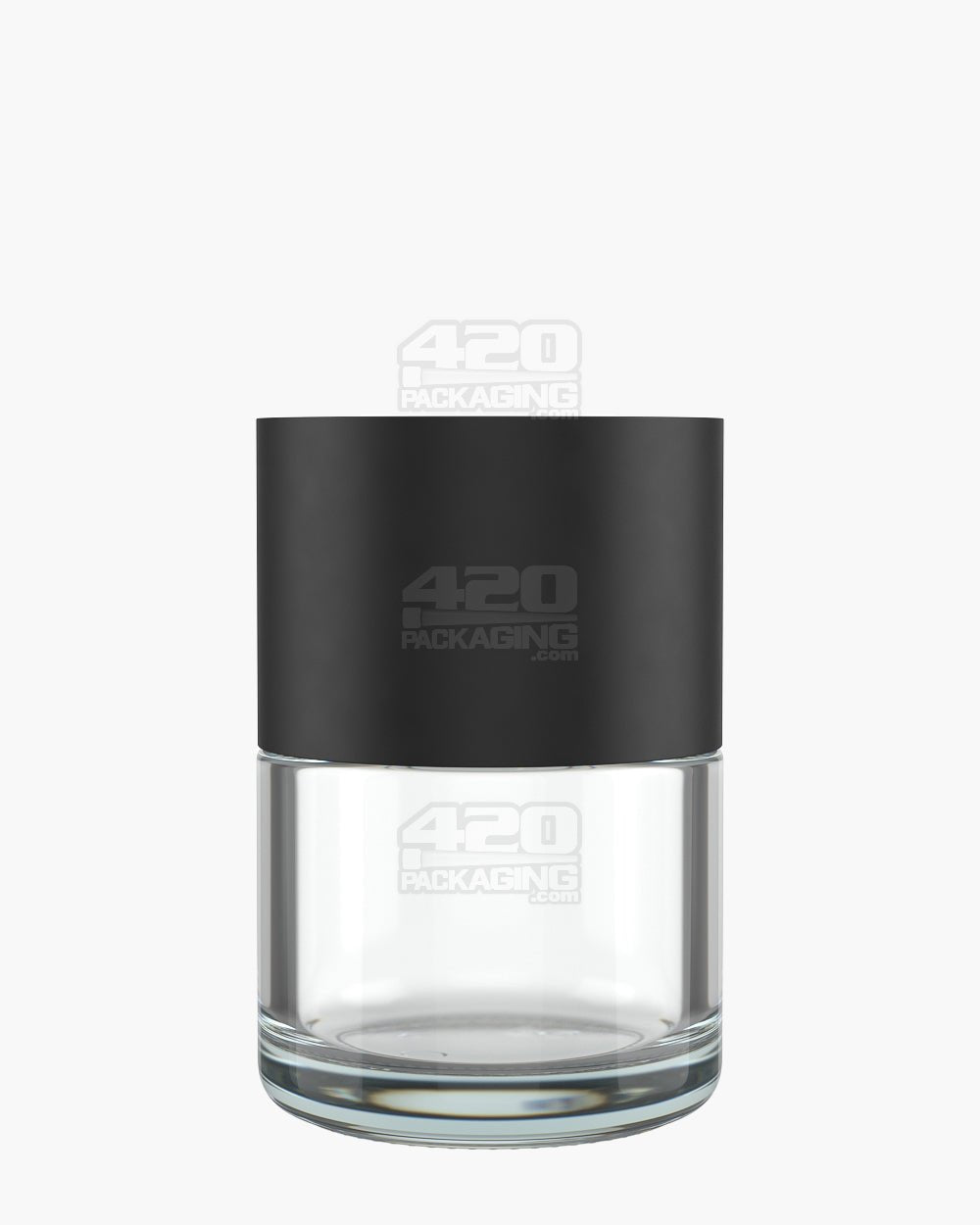 2.5oz Pollen Gear HiLine Straight Sided 45mm Clear Glass Jars 72/Box - 5