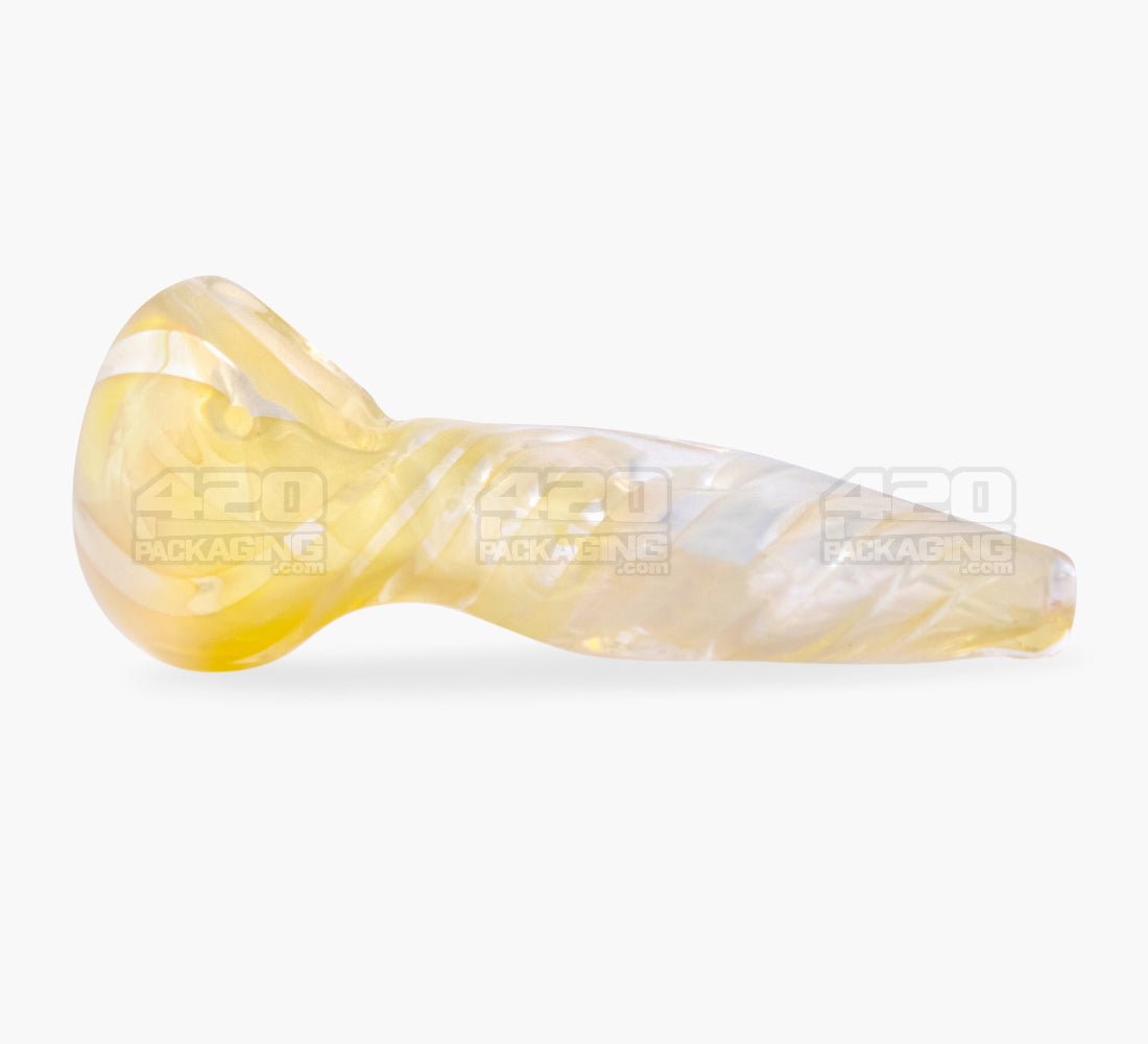 Donut Map Fume Striped Hand Pipe | 4in Long - Glass - Assorted - 3