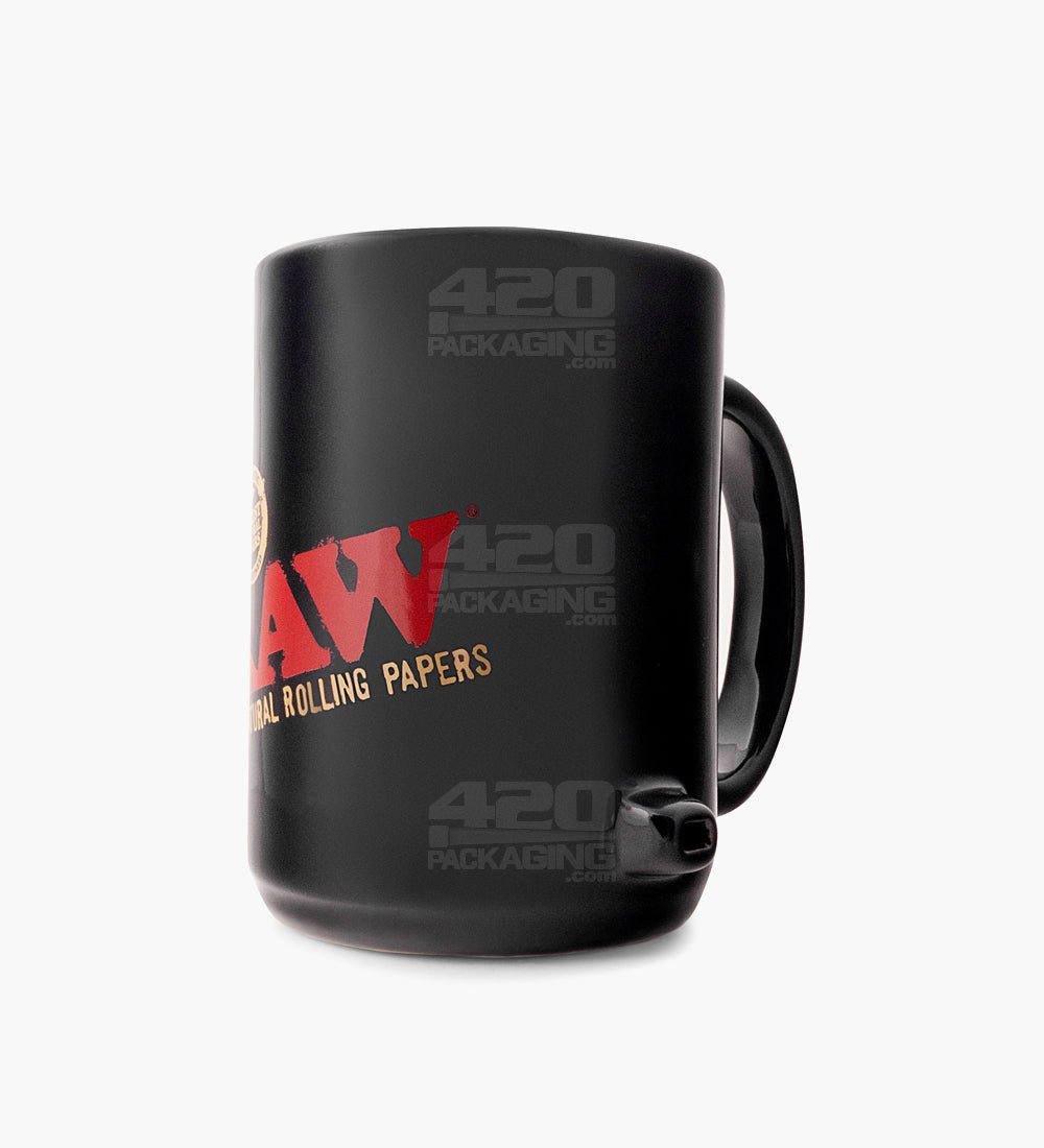 RAW Wake Up & Bake Up Black Ceramic Cone Mug - 2