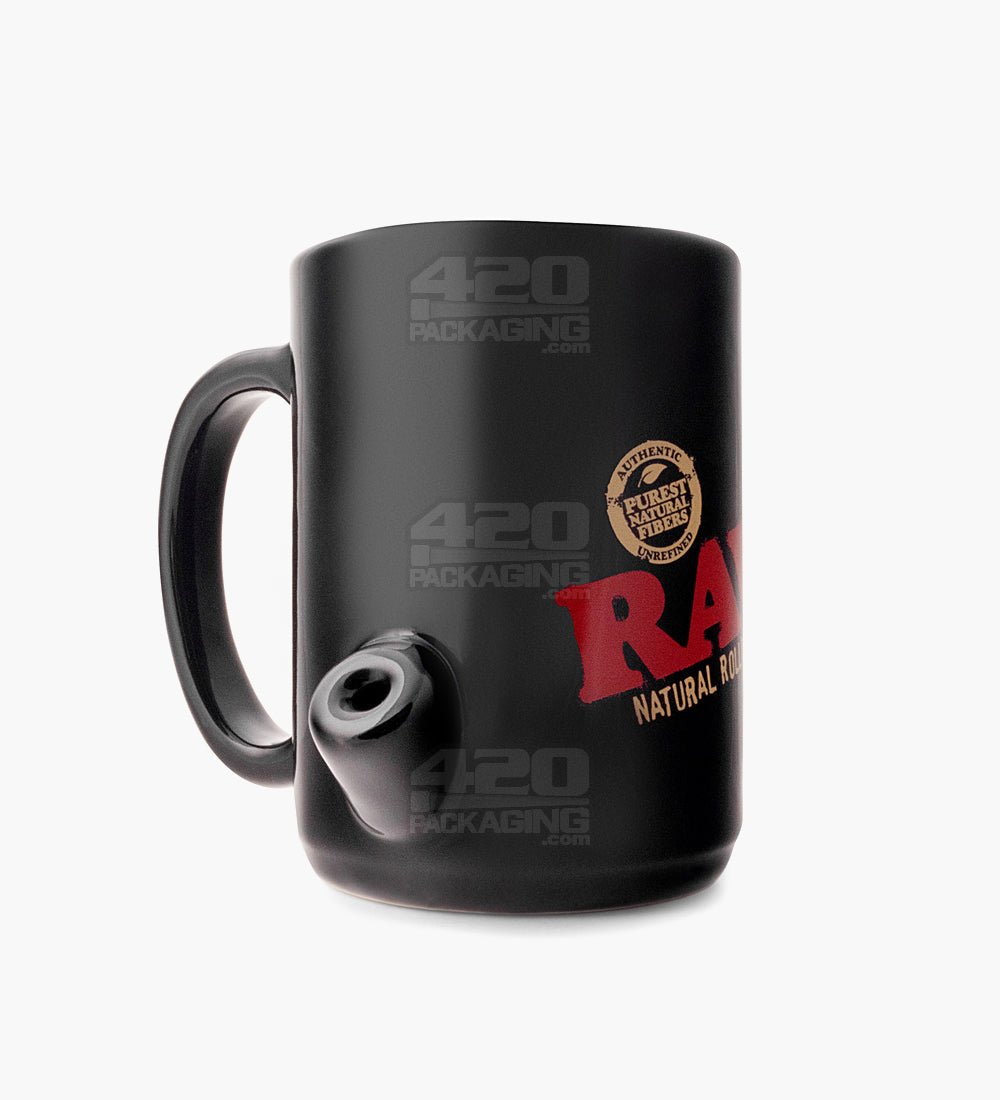 RAW Wake Up & Bake Up Black Ceramic Cone Mug - 3