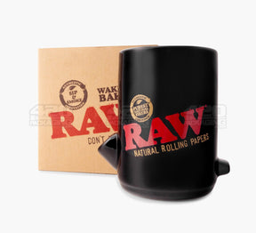 RAW Wake Up & Bake Up Black Ceramic Cone Mug - 5