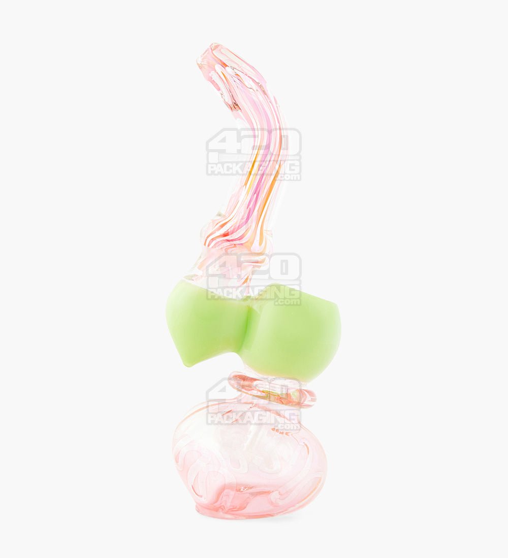 Fumed & Swirl Thick Sherlock Bubbler | 6.5in Long - Glass - Assorted - 1