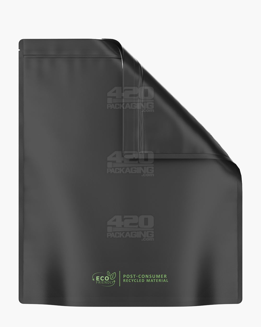 Matte-Black 14.6" x 16.4" PCR Vista Mylar Tamper Evident Bags (448 grams) 100/Box - 1