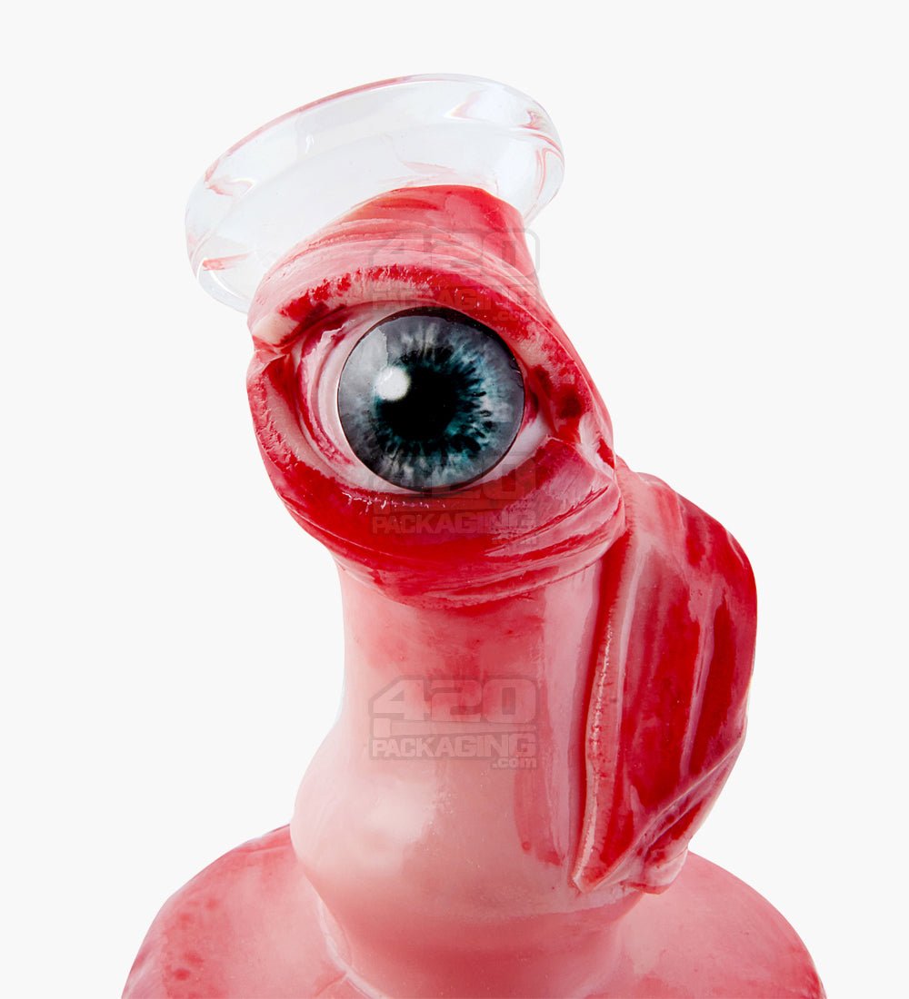 Monster Two Eyes w/ Teeth Water Pipe | 6.5in Tall - 14mm Bowl - Flesh - 2
