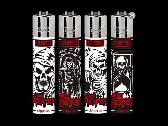 Clipper Lighter Grim Reaper Design 48/Box - 1