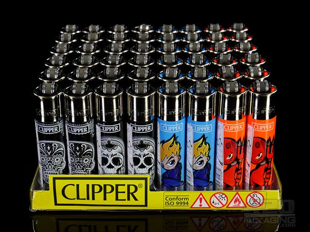Clipper Lighter Skulls-Death Design 48/Box - 2