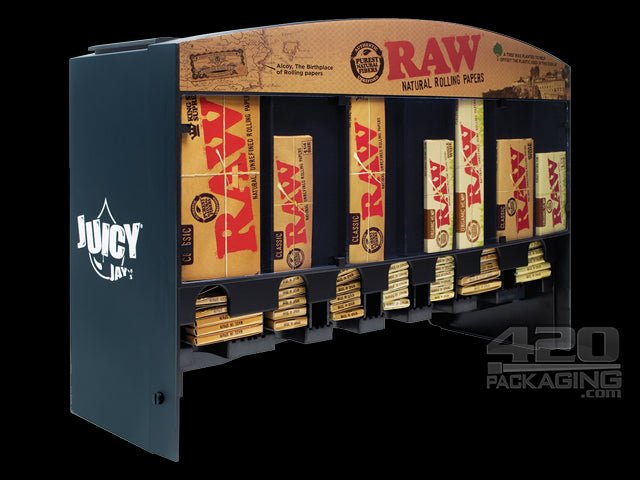 RAW Rolling Papers 7 Slot Paper Display - 1
