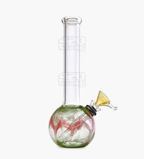 USA Glass Straight Neck Raked Glass Egg Water Pipe | 7in Tall - Grommet Bowl - Assorted - 10
