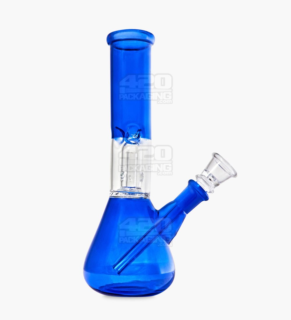Straight Neck Dome Perc Glass Egg Water Pipe w/ Ice Catcher | 7.5in Tall - 14mm Bowl - Assorted - 1