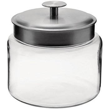 64 oz Anchor Montana Jar glass with Metal Lid 1 set per case - 2