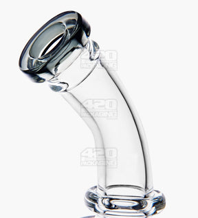 Bent Neck Thick Glass Water Pipe w/ Honeycomb Perc | 10in Tall - 18mm Bowl - Smoke - 3