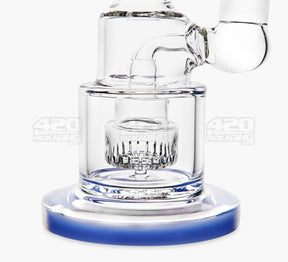 Bent Neck Glass Water Pipe w/ Showerhead Perc | 9in Tall - 18mm Bowl - Blue - 3