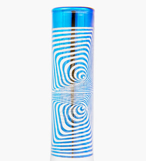 R&M Straight Neck Sandblasted Glass Beaker Dab Rig | 7.5in Tall - 14mm Banger - Blue - 3