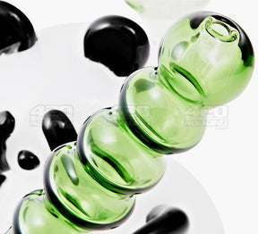 Heady Sidecar Bamboo Neck Painted Glass Panda Water Pipe | 4in Tall - 14mm Bowl - White - 6