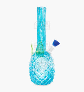 Straight Neck Glass Pineapple Water Pipe | 14in Tall - 14mm Bowl - Blue - 1