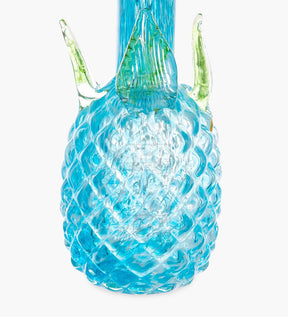 Straight Neck Glass Pineapple Water Pipe | 14in Tall - 14mm Bowl - Blue - 3